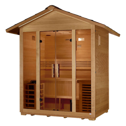 Golden Designs GDI-8105-01 Vorarlberg 5 Person Traditional Outdoor Sauna - Canadian Hemlock (New) Image 3