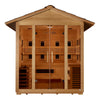 GoldenDesigns GDI-8125-01 Gargellen 5 Person Hybrid (PureTech Full Spectrum IR or Traditional Stove) Outdoor Sauna - Canadian Hemlock (New)