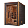 Golden Designs GDI-8222-01 Nora 2 Person Outdoor-Indoor PureTech Hybrid Full Spectrum Sauna - Canadian Red Cedar Interior (New)
