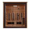 Golden Designs GDI-8223-01 Visby 3 Person Outdoor-Indoor PureTech Hybrid Full Spectrum Sauna - Canadian Red Cedar Interior (New)