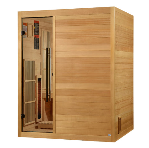 Golden Designs GDI-8330-01 Soria Near Zero EMF Full Spectrum and Harvia Traditional Stove Hybrid Sauna (New)