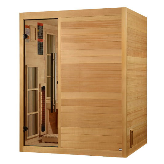 Golden Designs GDI-8330-01 Soria Near Zero EMF Full Spectrum and Harvia Traditional Stove Hybrid Sauna (New)