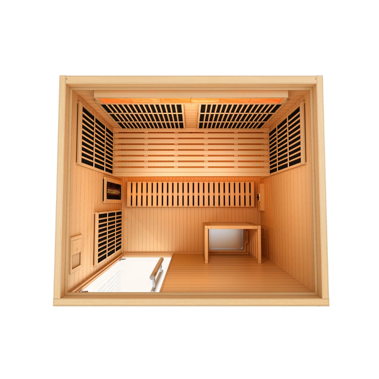 Golden Designs GDI-8330-01 Soria Near Zero EMF Full Spectrum and Harvia Traditional Stove Hybrid Sauna (New)