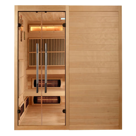 Golden Designs GDI-8360-01 Toledo Near Zero EMF Full Spectrum and Harvia Traditional Stove Hybrid Sauna (New) Image 2