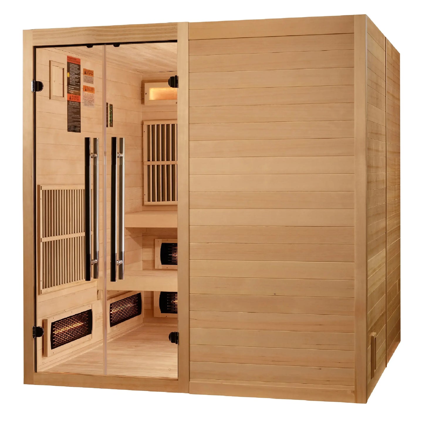 Golden Designs GDI-8360-01 Toledo Near Zero EMF Full Spectrum and Harvia Traditional Stove Hybrid Sauna (New) Image 3