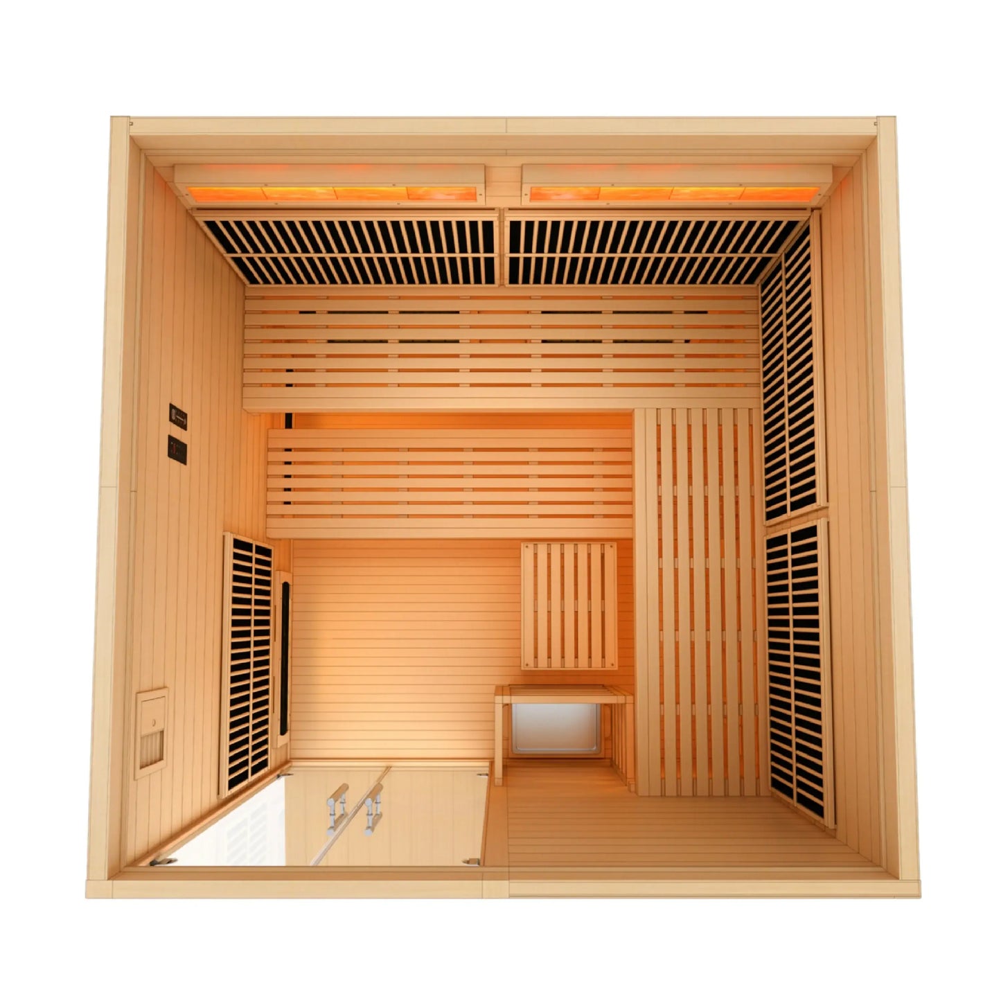 Golden Designs GDI-8360-01 Toledo Near Zero EMF Full Spectrum and Harvia Traditional Stove Hybrid Sauna (New) Image 4