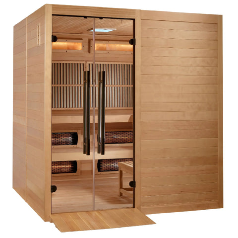 Golden Designs GDI-8360-01 Toledo Near Zero EMF Full Spectrum and Harvia Traditional Stove Hybrid Sauna (New) Image 6