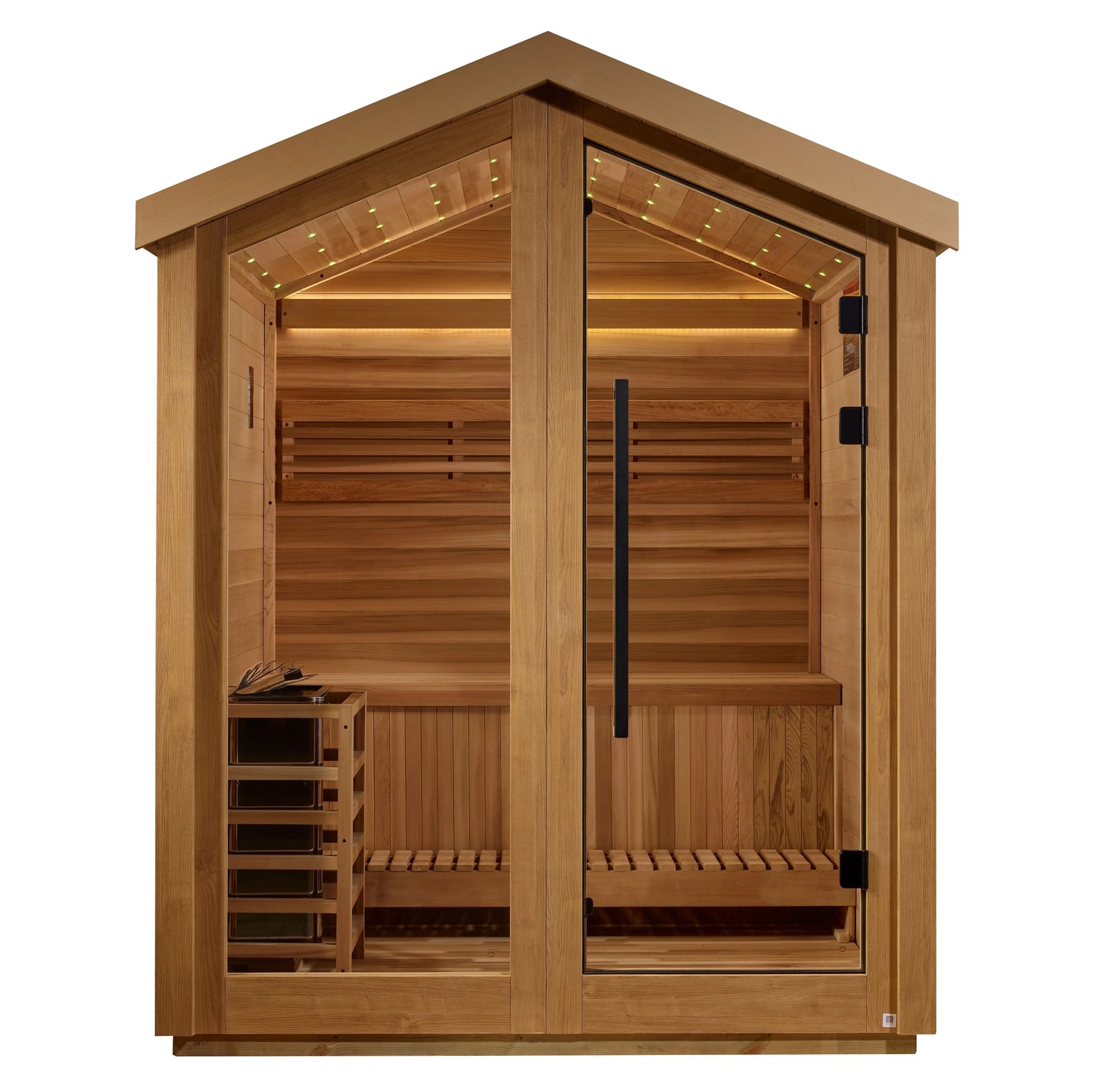 Golden Designs GDI-8503-01 Savonlinna 3 Person Outdoor Traditional Sauna - Canadian Red Cedar Interior (New)