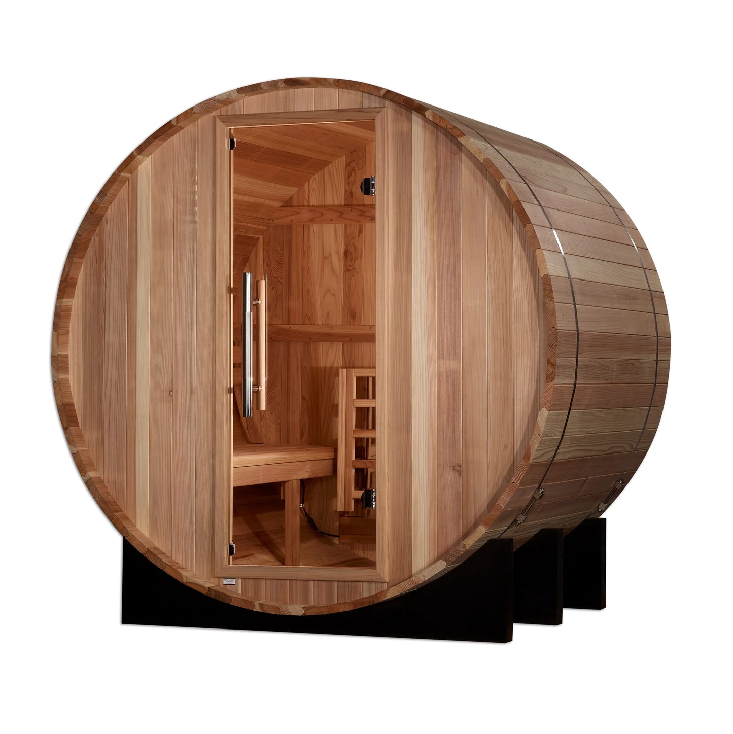 Golden Designs GDI-B002-01 St. Moritz 2 Person Barrel Traditional Sauna - Pacific Cedar (New)