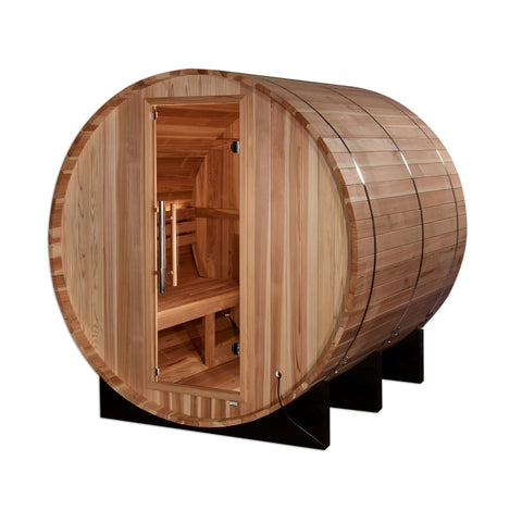 Golden Designs GDI-B004-01 Arosa 4 Person Barrel Traditional Sauna - Pacific Cedar (New)