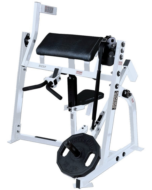 Hammer Strength PL-BI Plate-Loaded Seated Bicep (Remanufactured)