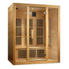 GoldenDesigns MX-J306-01-ZF Maxxus Bellevue 3 Person Near Zero EMF FAR Infrared Sauna (New)