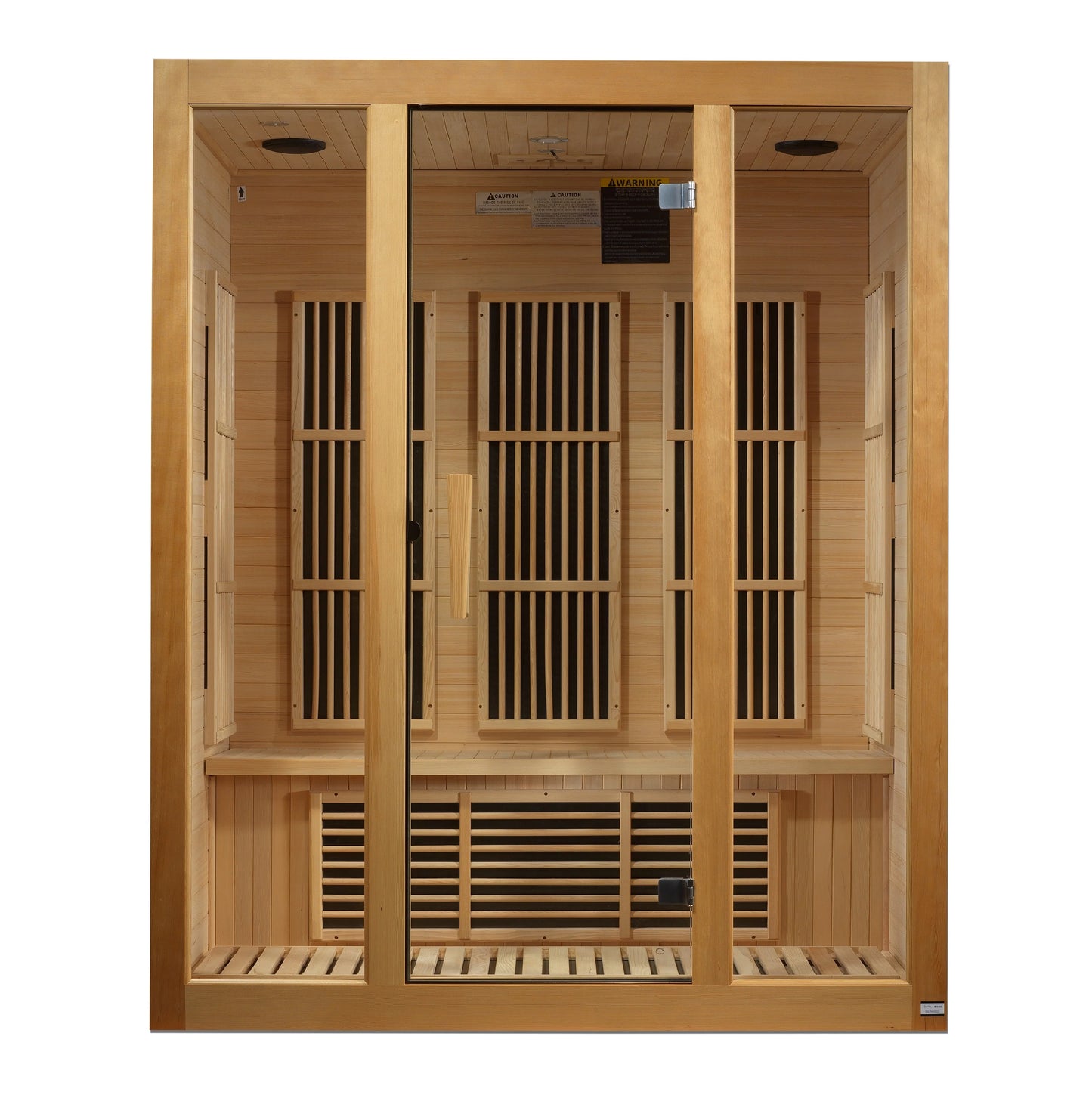 GoldenDesigns MX-J306-01-ZF Maxxus Bellevue 3 Person Near Zero EMF FAR Infrared Sauna (New)