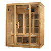 GoldenDesigns MX-J306-01-ZF Maxxus Bellevue 3 Person Near Zero EMF FAR Infrared Sauna (New)