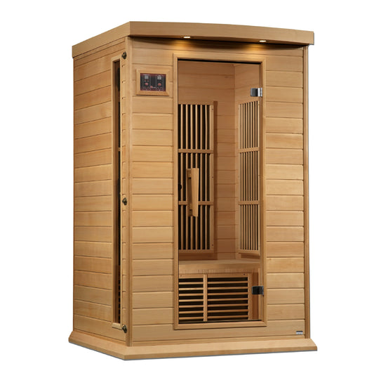 GoldenDesigns MX-K206-01-ZF Hemlock Maxxus 2 Person Near Zero EMF FAR Infrared Sauna (New)