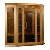 GoldenDesigns MX-K356-01-ZF CED Canadian Red Cedar Maxxus 3 Person Corner Near Zero EMF FAR Infrared Sauna (New)