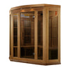 GoldenDesigns MX-K356-01-ZF CED Canadian Red Cedar Maxxus 3 Person Corner Near Zero EMF FAR Infrared Sauna (New)