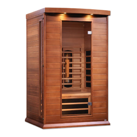 GoldenDesigns MX-M206-01-FS CED Canadian Red Cedar Maxxus 2 Person Full Spectrum Infrared Sauna (New)