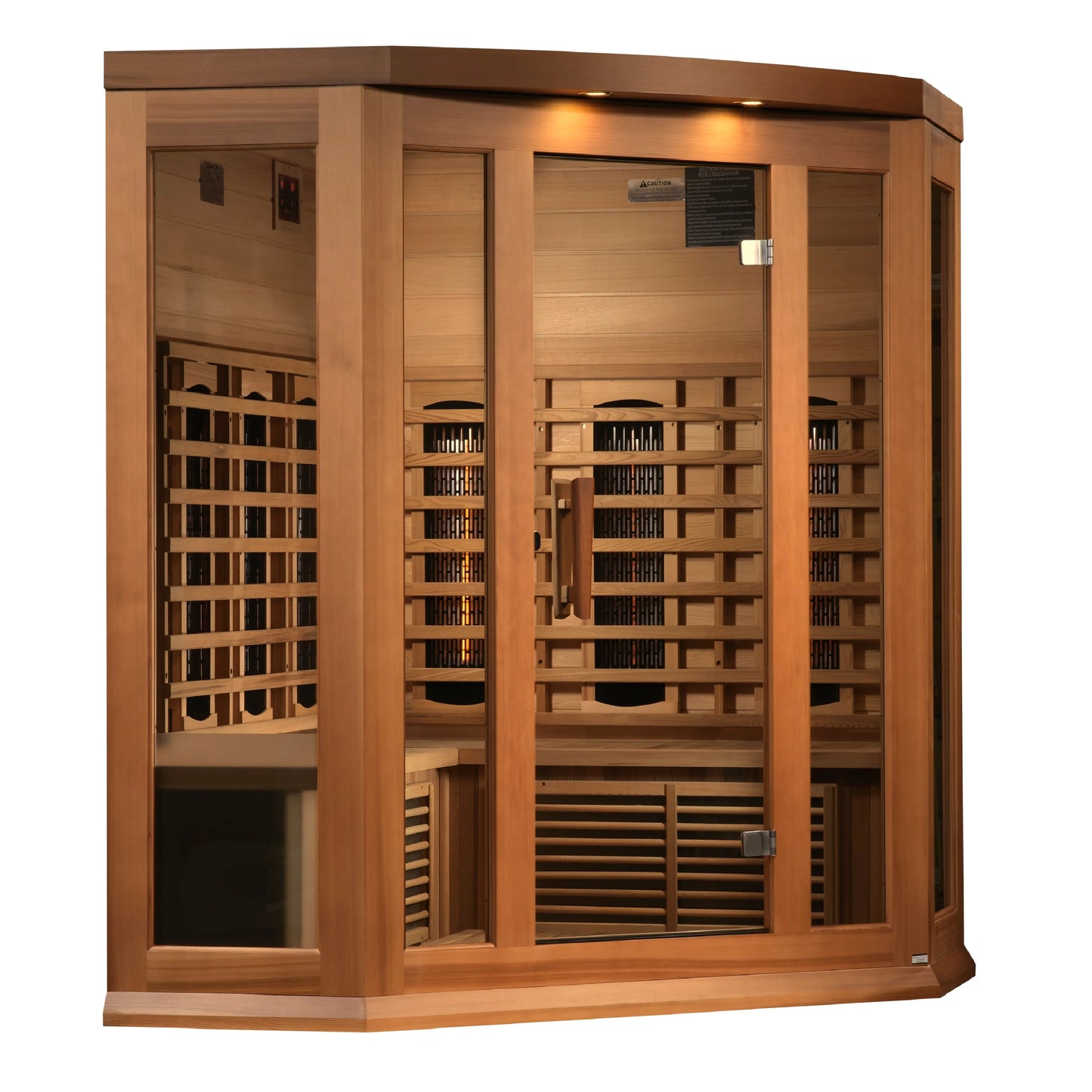 GoldenDesigns MX-M356-01-FS CED Maxxus 3-Person Corner Full Spectrum Near Zero EMF FAR Infrared Sauna (New)