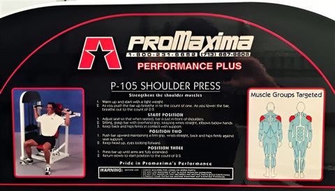 Promaxima P-105 Performance Plus Shoulder Press (Remanufactured) Image 3
