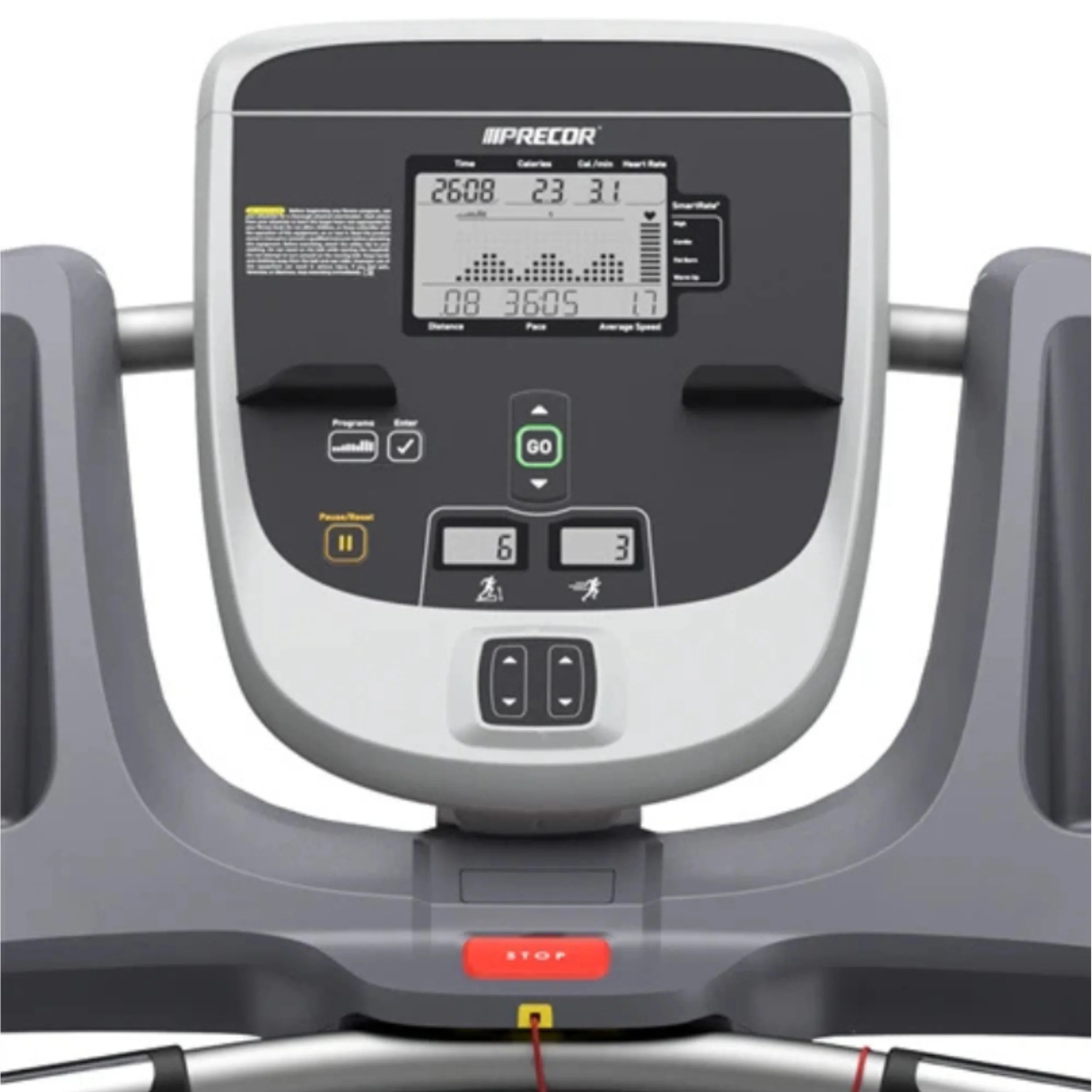 Precor TRM 823 Treadmill w/ P20 Console - Console View