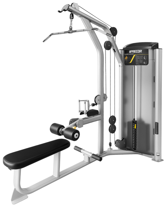 Precor Vitality S Line Dual Pulldown / Seated Row (Remanufactured) - Angled View