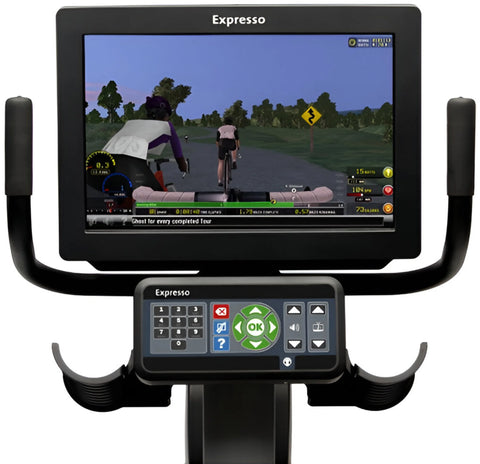 Expresso S3R NOVO Recumbent Exercise Bike (Remanufactured) - Close Up Console View