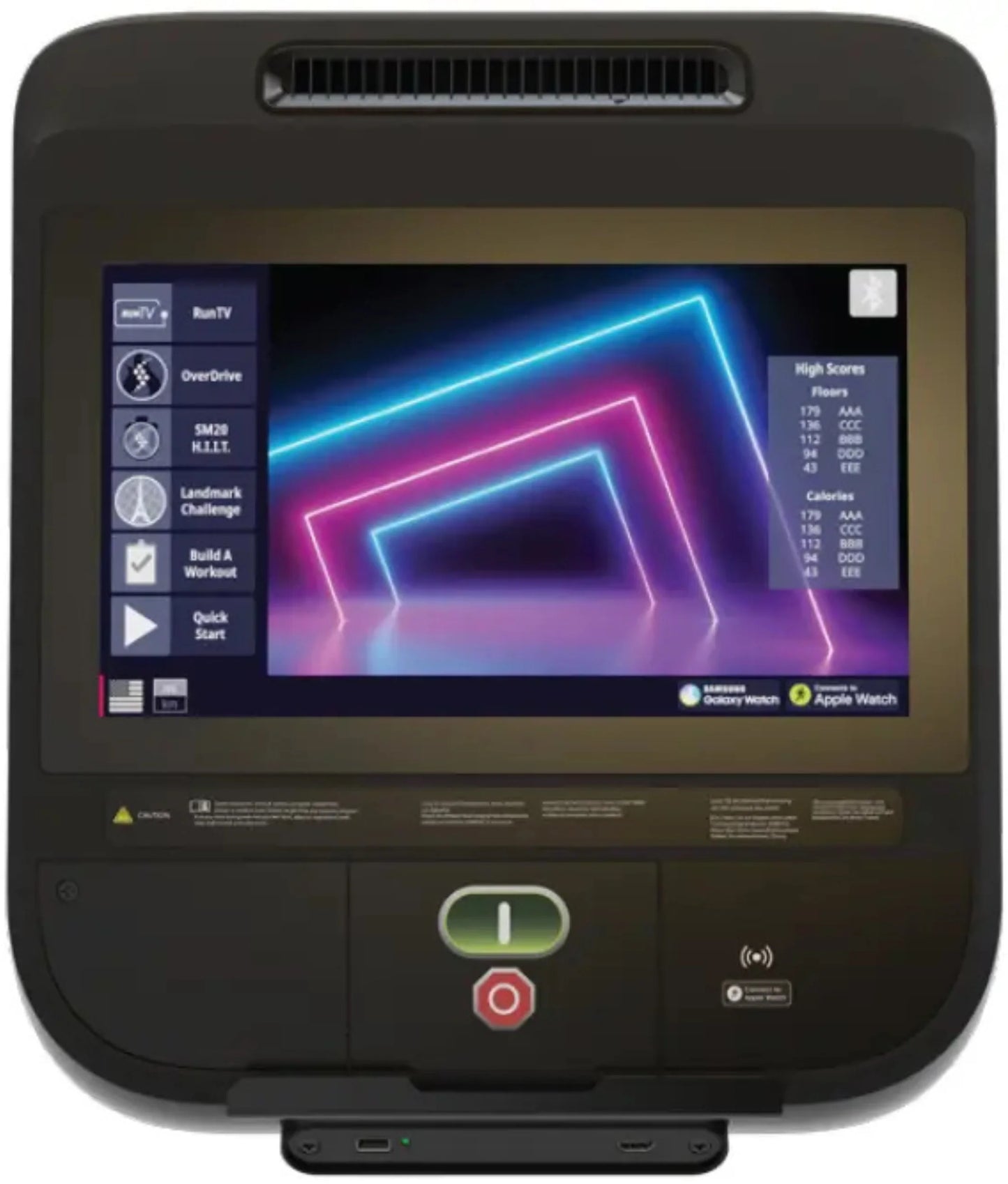 8 Series Freeclimber w/16" Embedded Display - Black Stairmaster - Front View
