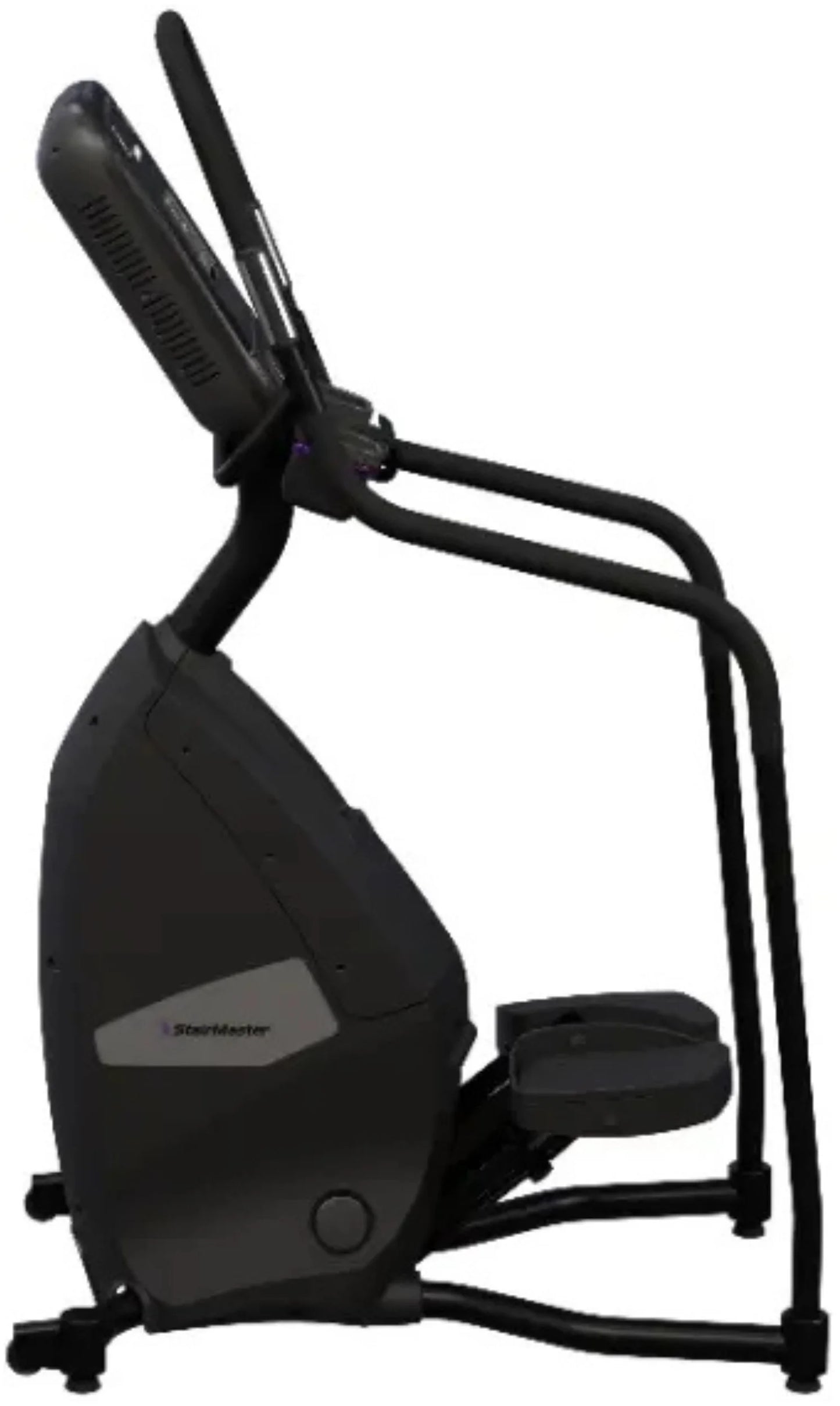 8 Series Freeclimber w/16" Embedded Display - Black Stairmaster - Angled View
