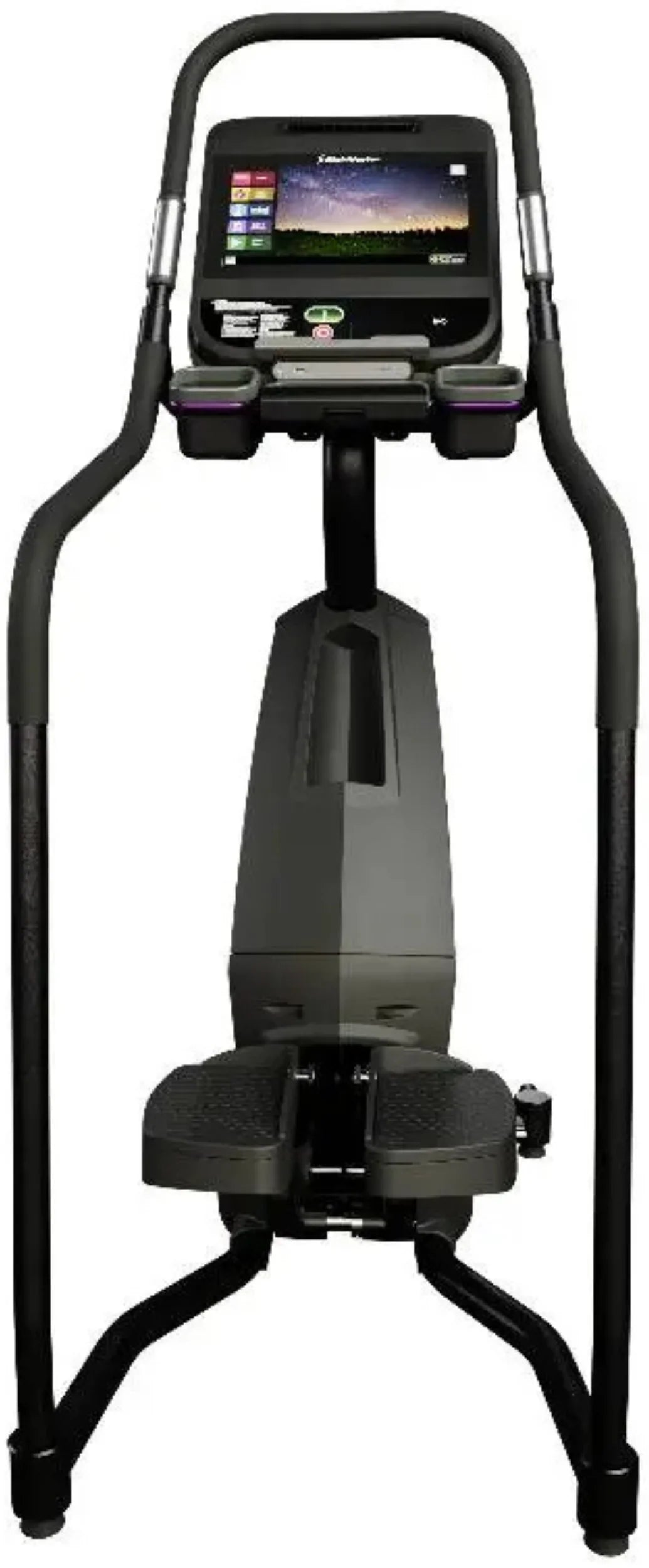 8 Series Freeclimber w/16" Embedded Display - Black Stairmaster - Front View