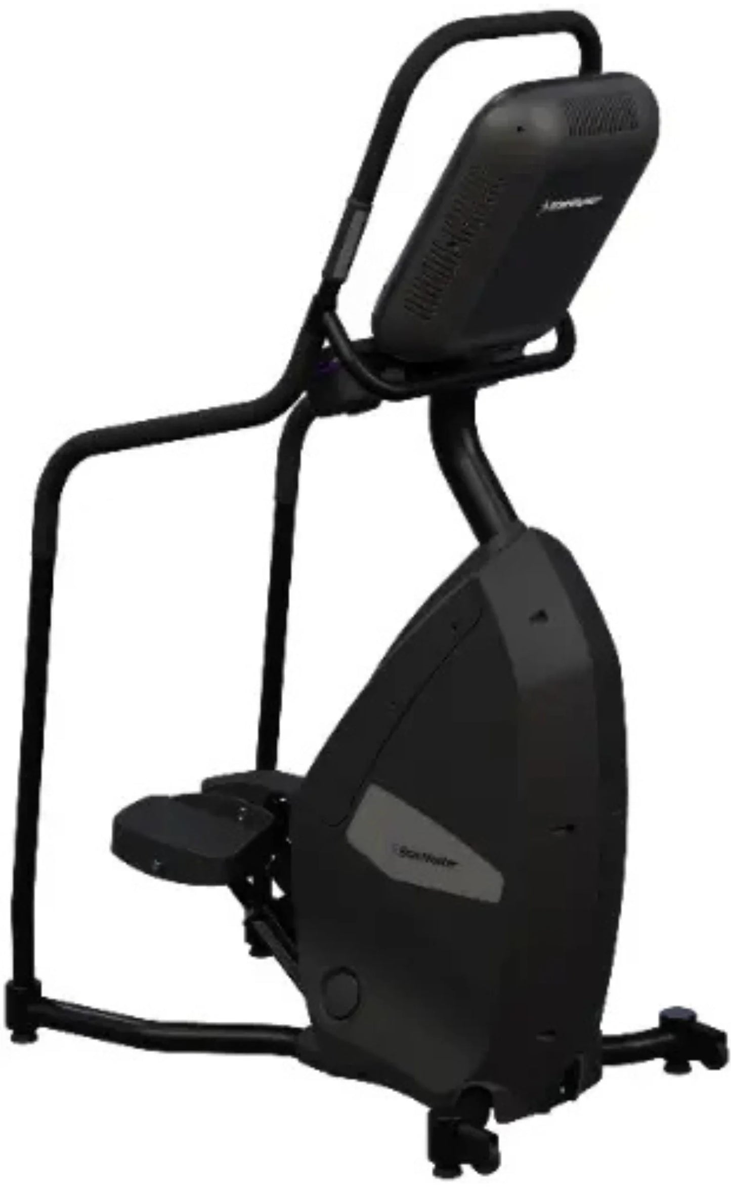 8 Series Freeclimber w/16" Embedded Display - Black Stairmaster - Angled View