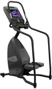 8 Series Freeclimber w/16" Embedded Display - Black Stairmaster - Angled View