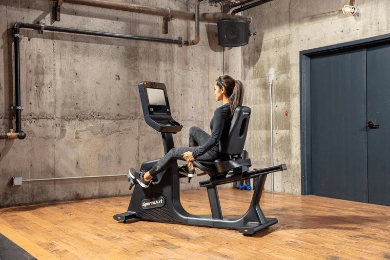 SportsArt C574R-13 Elite Senza Recumbent Cycle - Angled Training View