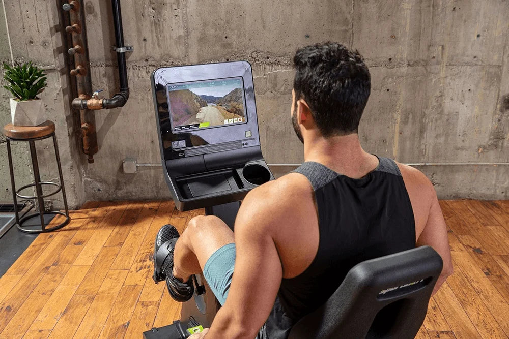 SportsArt C574R-13 Elite Senza Recumbent Cycle - Angled Training View