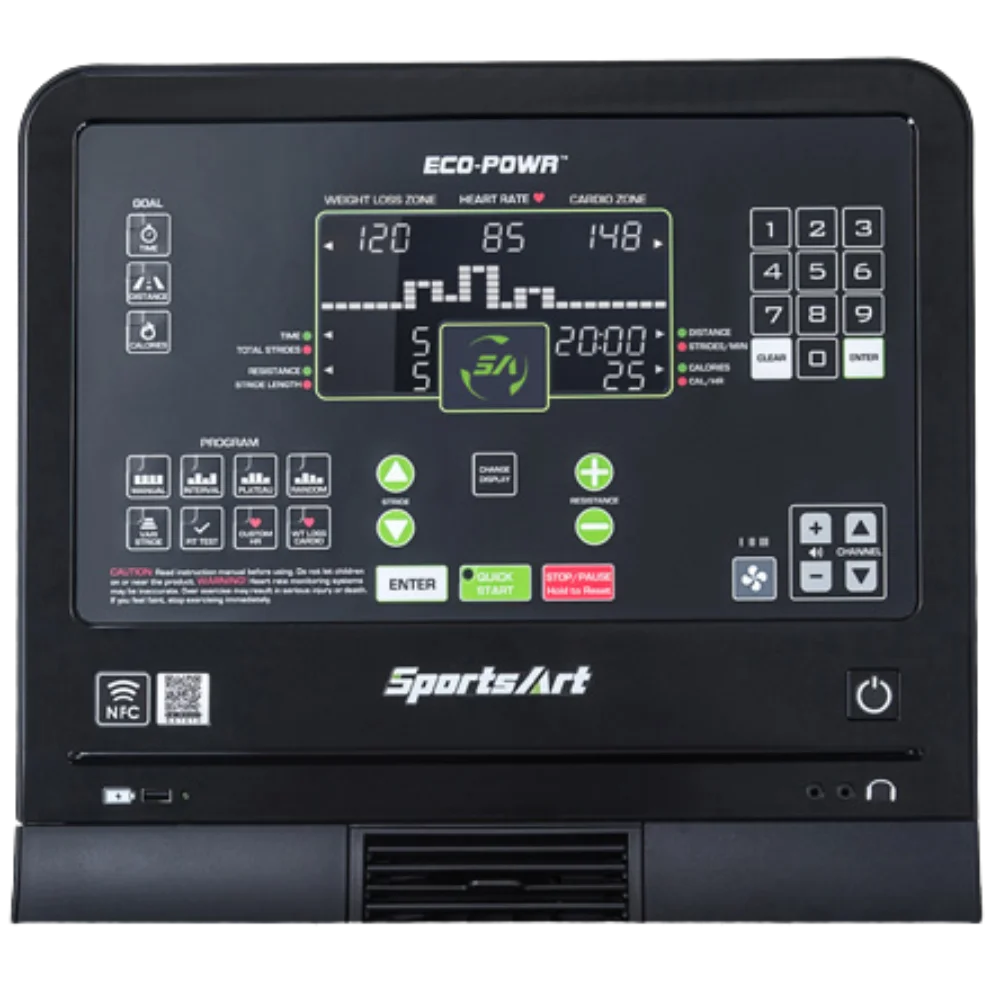 SportsArt E876 Status Eco-Natural Elliptical (New)