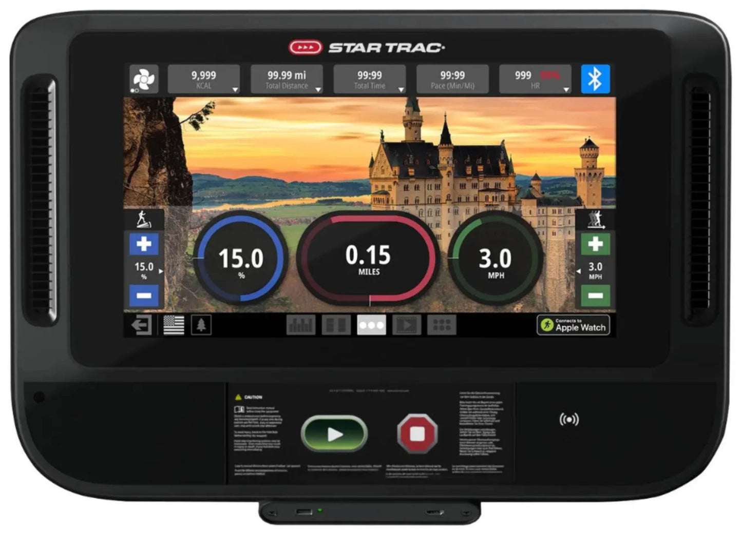 Star Trac 10 Series Freerunner Treadmill - Console View