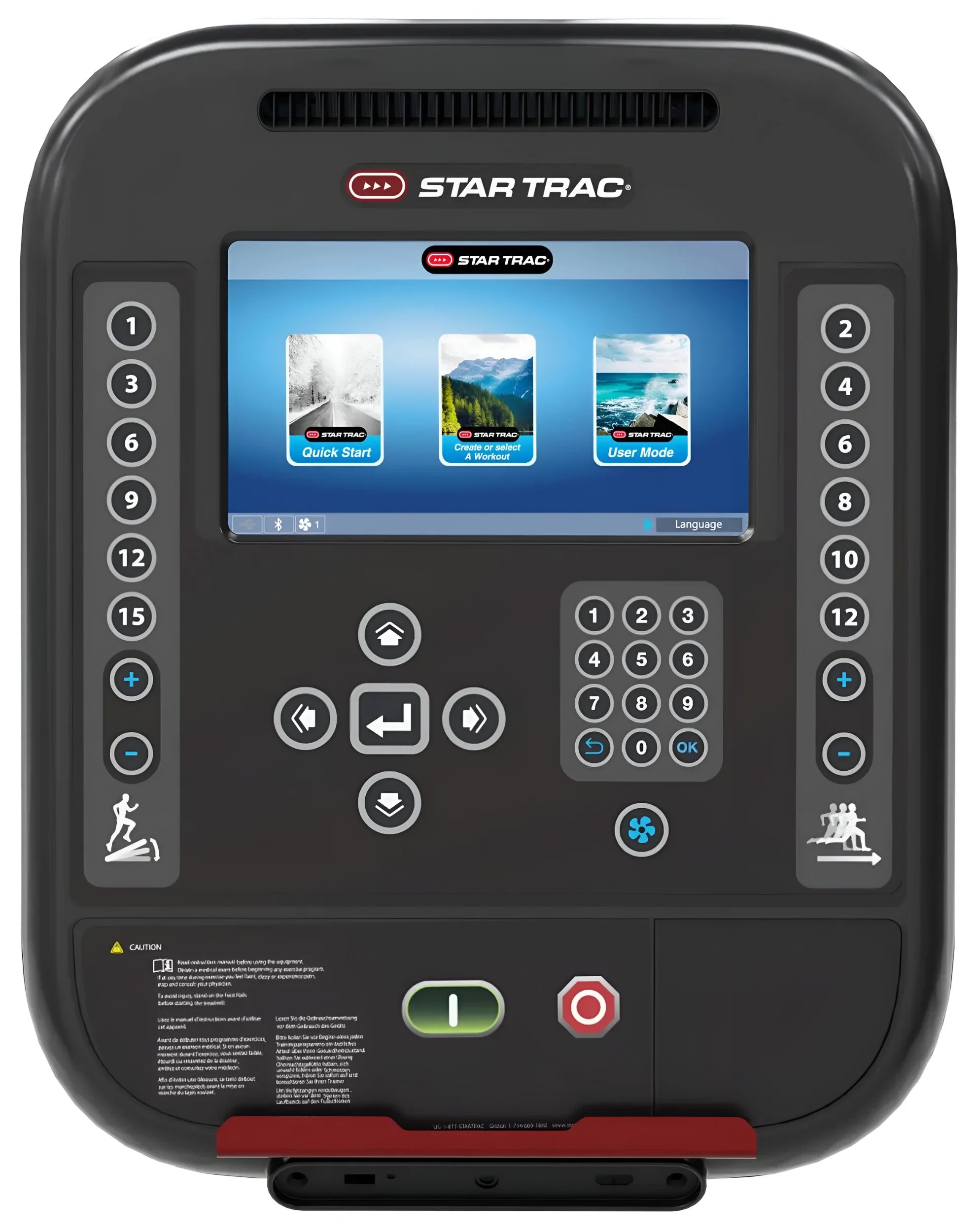 Star Trac 4 Series Cross Trainer w/10" LCD - Black - Console View