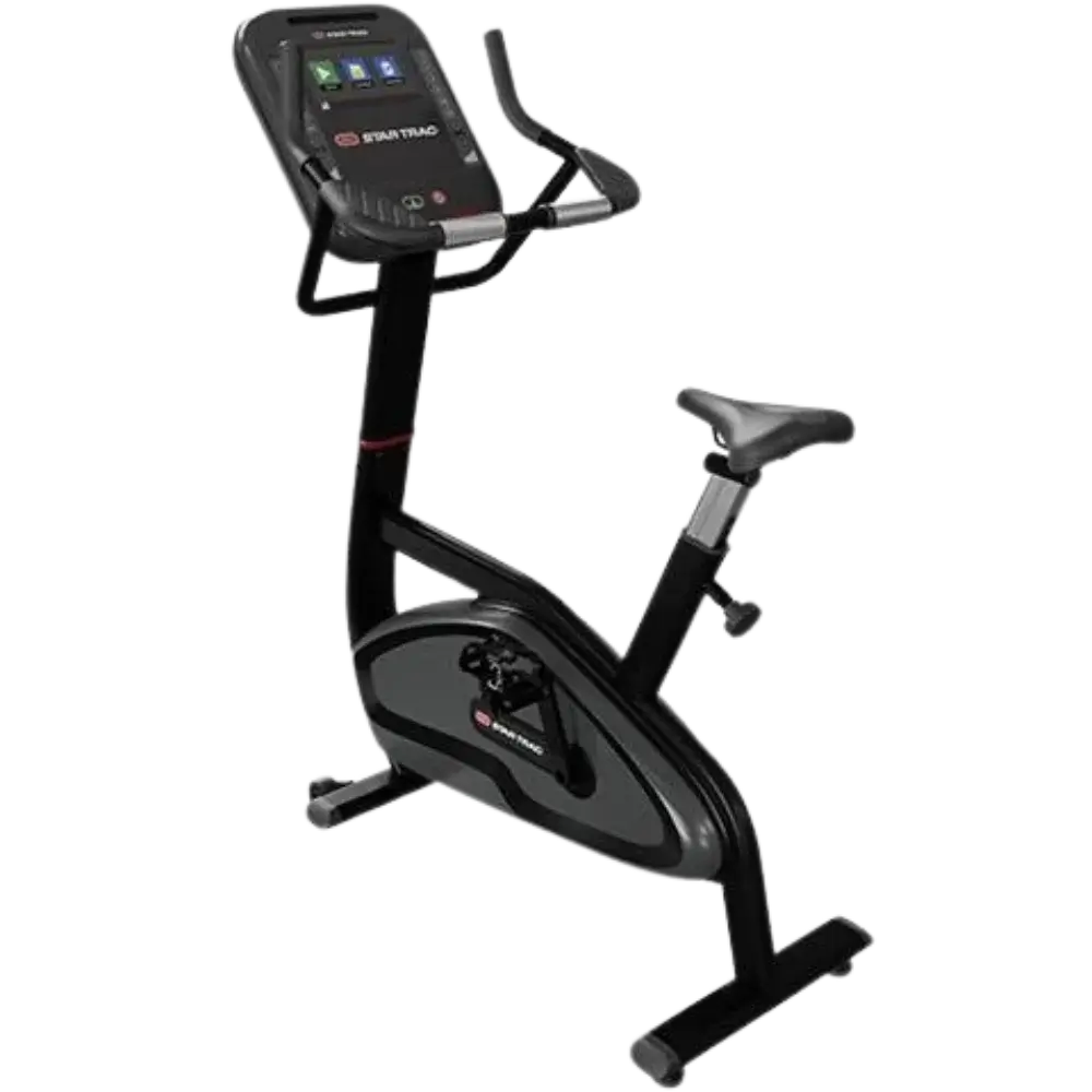 Star Trac 4 Series Upright Bike w/10" Touch Display - Black (New)