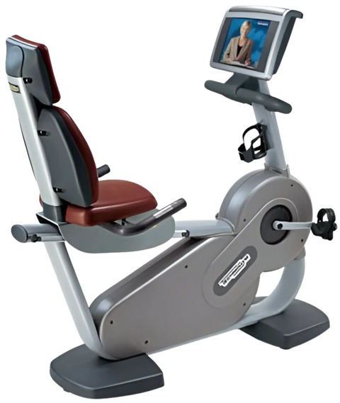 Technogym Excite 700e Recumbent Exercise Bike w/TV (Remanufactured) Image