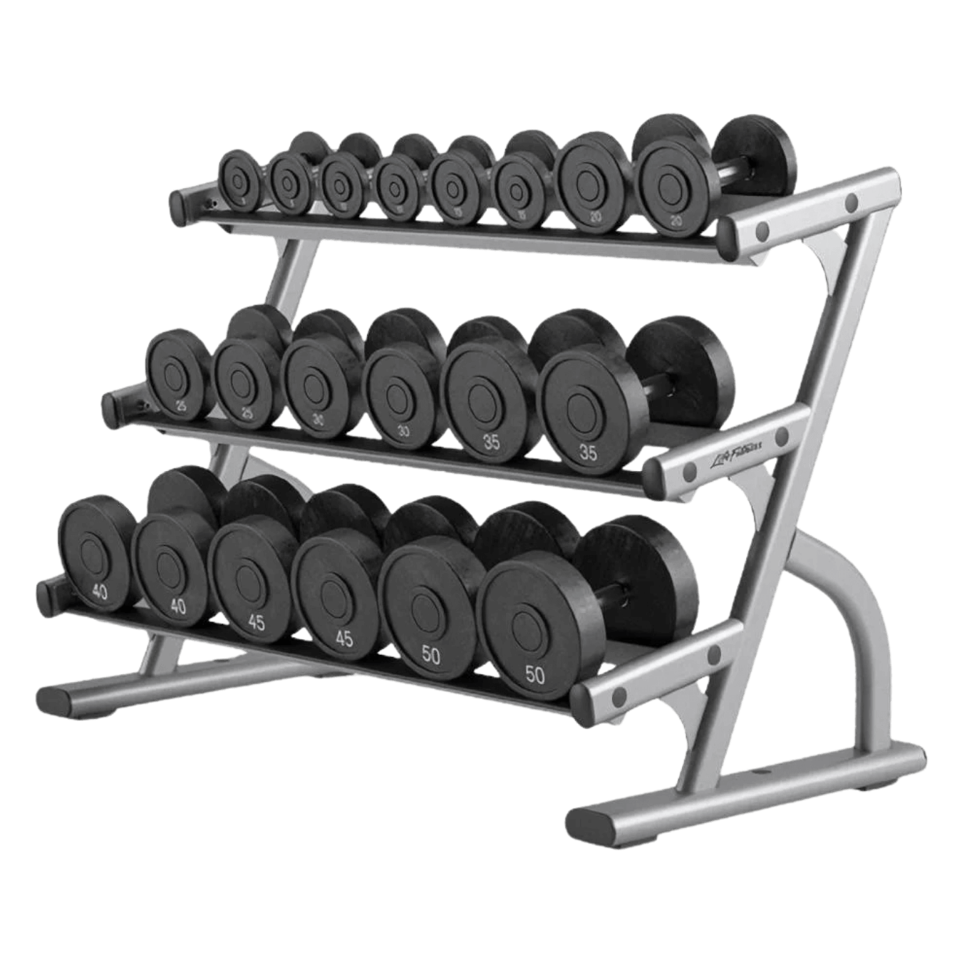 Life Fitness Optima Series 3-Tier Dumbbell Rack (Remanufactured) Image 2