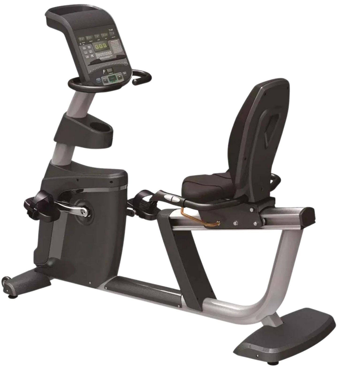 French Fitness RB600 Recumbent Bike w/LED Console (New) - Angled view