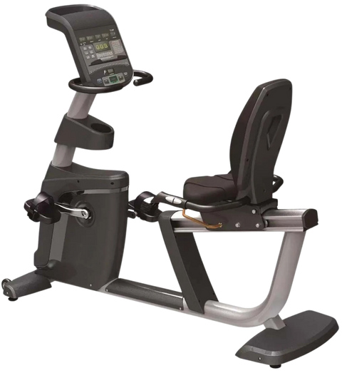 French Fitness RB600 Recumbent Bike w/LED Console (New) - Angled view