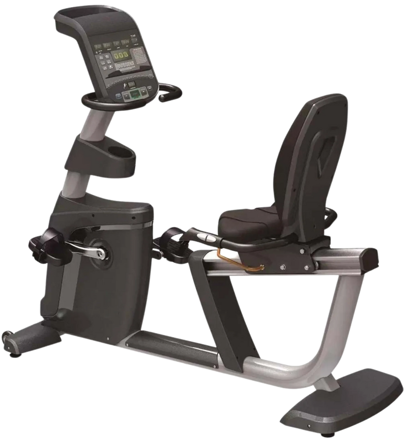 French Fitness RB600 Recumbent Bike w/LED Console (New) - Angled view