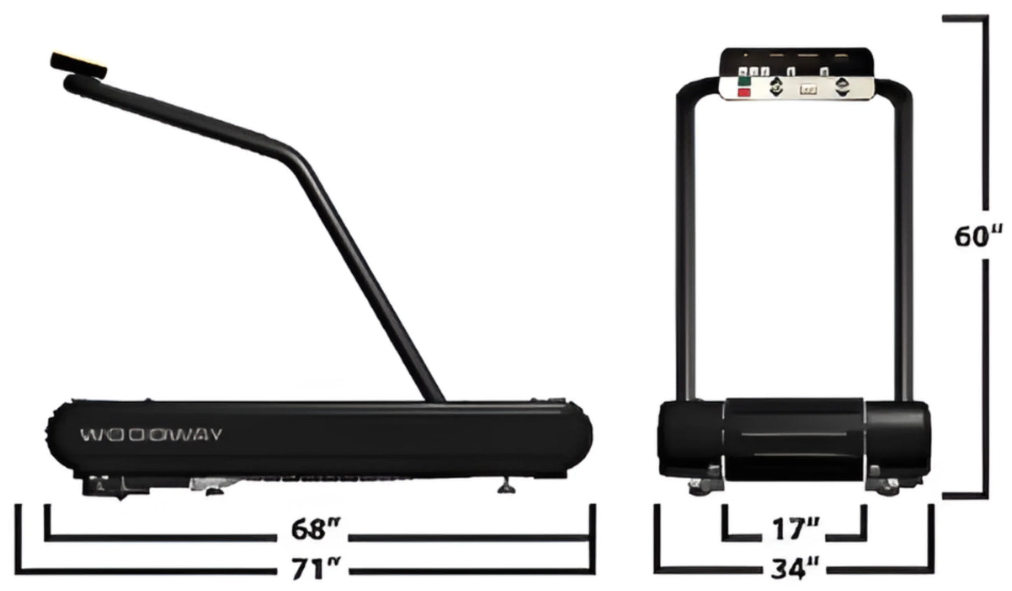 Woodway Mercury Treadmill (Rectangular Console) (Remanufactured)