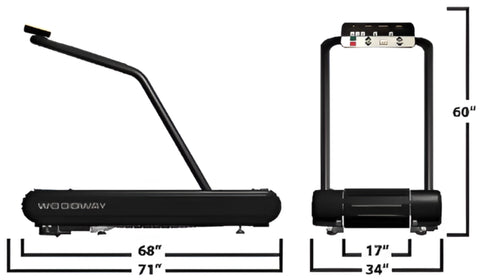 Woodway Mercury Treadmill (Rectangular Console) (Remanufactured)
