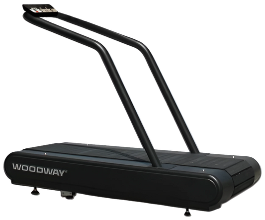 Woodway Mercury Treadmill (Rectangular Console) - Angled View