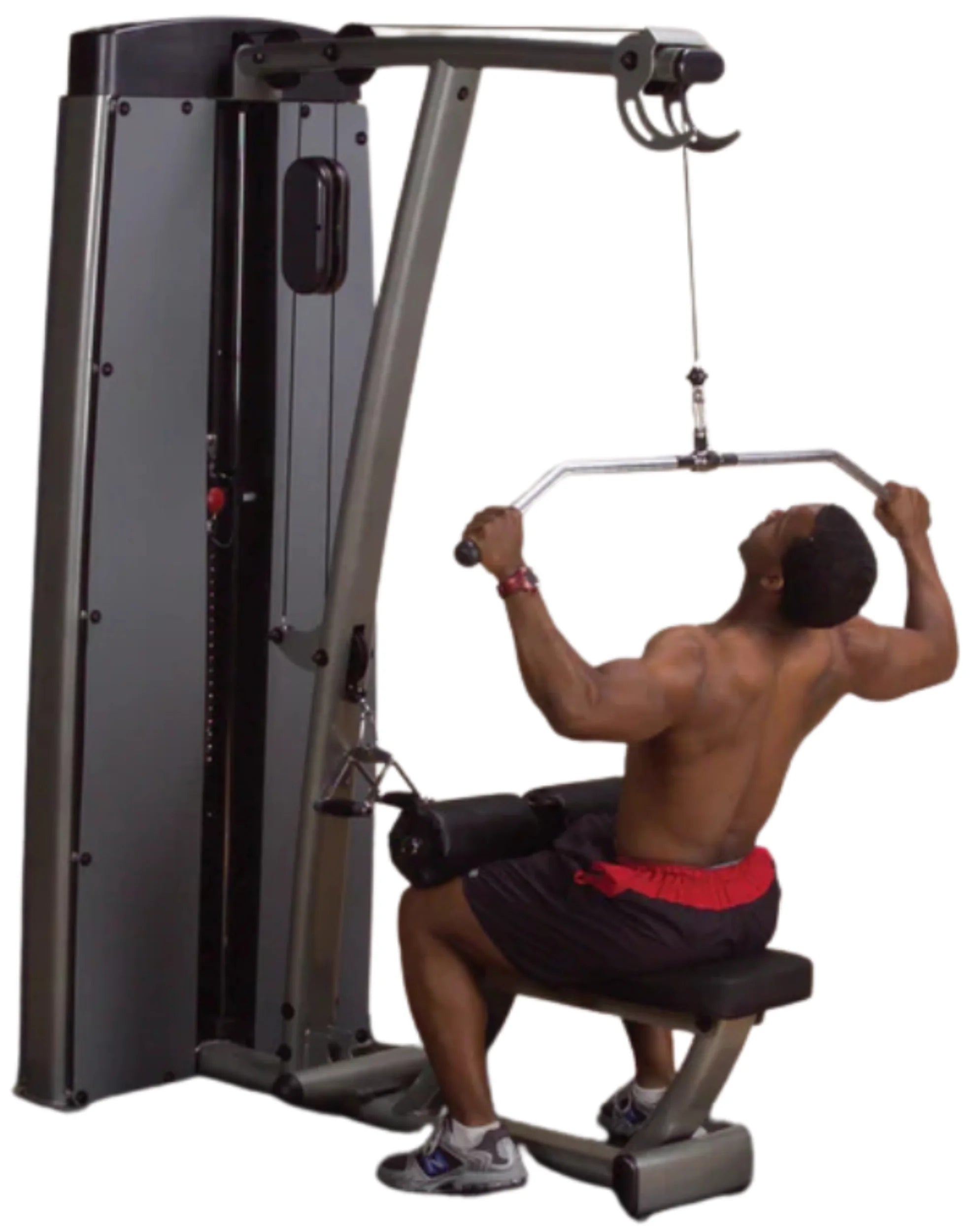 Body-Solid DLAT-SF Pro Dual Lat & Mid Row Machine - Back Training View