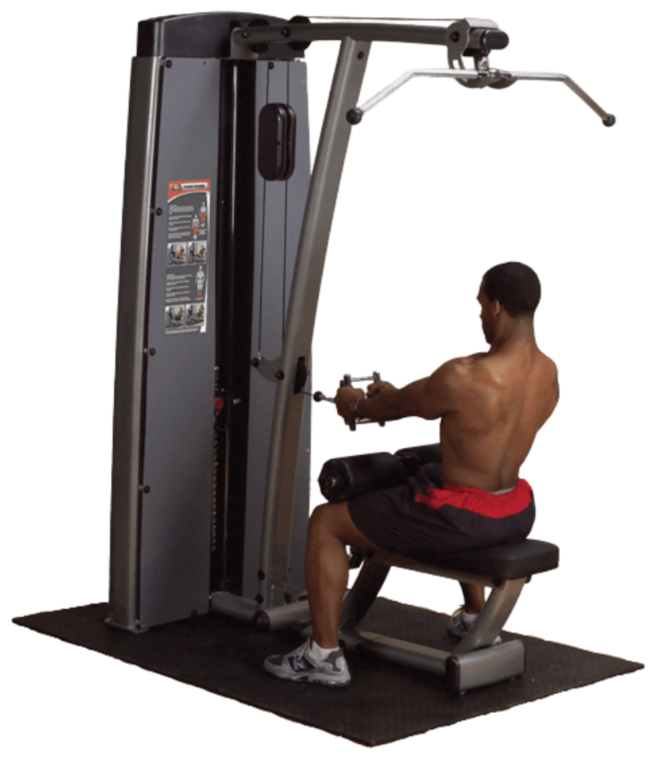 Body-Solid DLAT-SF Pro Dual Lat & Mid Row Machine - Back Training View