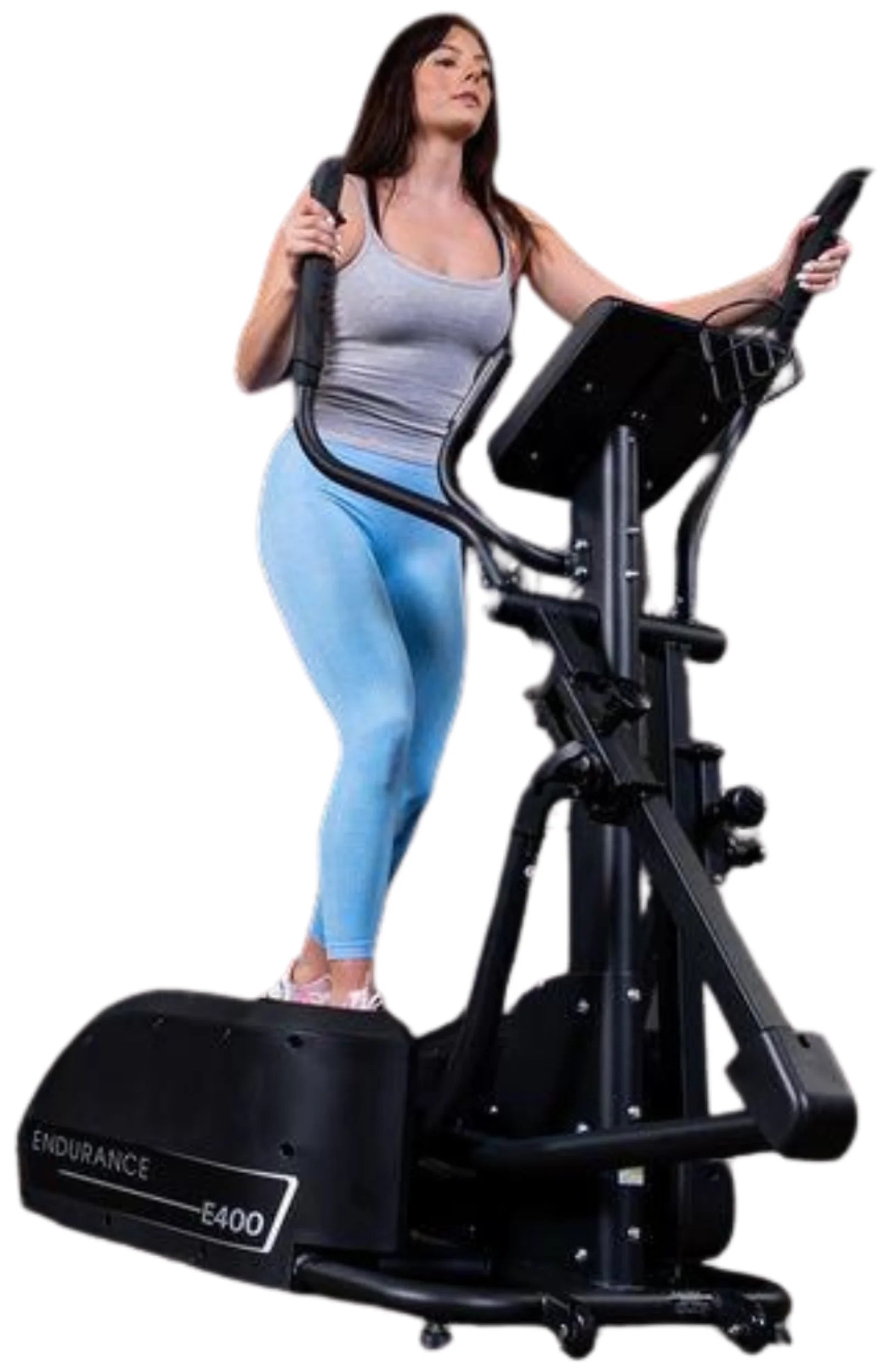 Body-Solid Endurance E400 Elliptical Trainer - Angled Training View