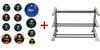 Body-Solid Tools BSTMB Medicine Ball Set (4-20) w/Rack Image